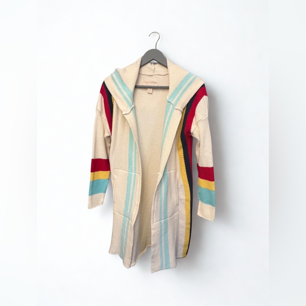 Evy's Tree "The Rory" Striped Cardigan Size S 100% Cotton Granola Girl